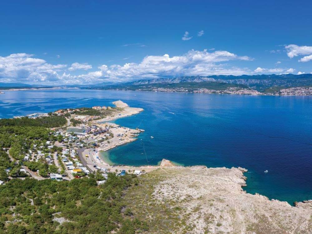 Beautiful view of Šilo beach from the air